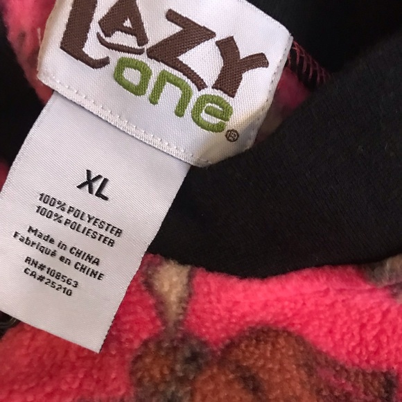 Lazy One XL womens pink Don’t moose with me footed trap door onesie - Picture 6 of 8